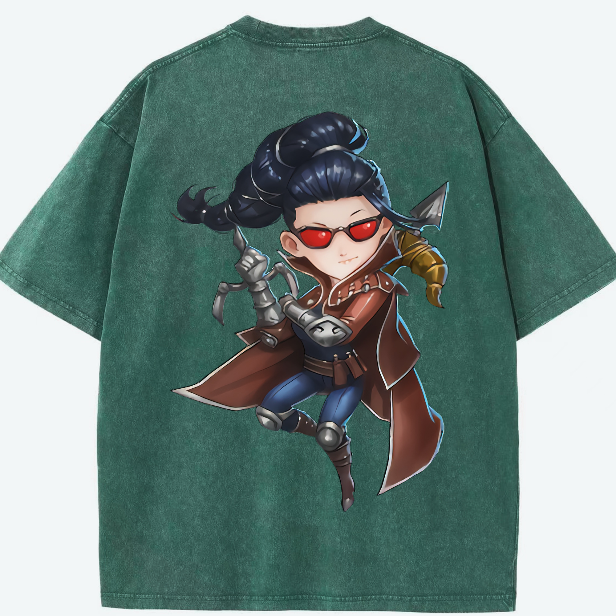 リーグ・オブ・レジェンド League of Legends LOL 綿100% ヴィンテージ風 半袖Tシャツ（背面プリント）